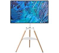 ETHU Soporte de trípode para TV con Caballete de diseño，para 32-65 Pulgadas Televisor，Ajustable en Altura de TV de Estudio de Pantalla de pie con 140 ° de rotación para el Dormitorio, Sala de Estar