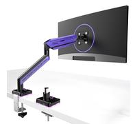 ETHU Soporte para monitor para pantallas de 13 a 32 pulgadas, soporte para brazo individual para monitor de 2 a 15 kg, soporte de pantalla ajustable en altura con inclinación, pivote, giratorio, VESA
