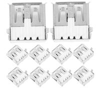 ETHZZLE de Conector Hembra USB 2.0 Diseño Horizontal de 90 Grados 100 Piezas Material Abs y Aleación de Zinc Adecuado para Proyectos Electrónicos y Reparación de Smartphones para