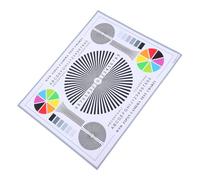 ETHZZLE Tabla de Calibración de Enfoque para CCTV 40x30 Cm Adhesiva, Herramienta Profesional para Ajuste de Lentes, Patrón Cromático para Cámaras de Seguridad Uso Interior y Exterior,