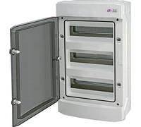 ETI Caja de fusibles, IP65, distribuidor pequeño, distribuidor de electricidad, caja de distribución, caja de distribución, distribuidor de 3 filas, 36 módulos
