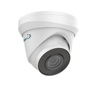 EtiamPro Cámara de Red IP Domo, cámara de vigilancia, 4 MP, Leds IR, visión Nocturna 30 m, Objetivo Fijo, tecnología WDR, función PoE, App Guarding Vision, para Interiores y Exteriores, Blanca