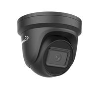 EtiamPro Cámara de Red IP Domo, cámara de vigilancia, 4 MP, Leds IR, visión Nocturna 30 m, Objetivo varifocal, tecnología WDR, función PoE, App Guarding Vision, para Interiores y Exteriores, Negra