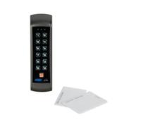 EtiamPro Teclado de códigos para control de accesos con doble relé, resistente a la intemperie, autónomo, iluminado, apto para puertas cerradas o desbloqueadas eléctricamente, funciona con códigos PIN