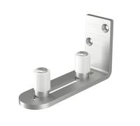 ETIASQSA Guía de suelo ajustable para puerta corrediza de granero, acero inoxidable, guía inferior para pared/puerta