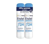Etiaxil Antitranspirante Aerosol Protección 72H - Sin alcohol - Protección potente contra el sudor y los olores - Piel sensible - Dermatológicamente probado* - Antimanchas - 2 x 150 ml