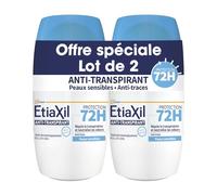 Etiaxil Antitranspirante Roll-On Protection 72H - Sin alcohol - Potente protección contra el sudor y los olores - Piel sensible - Probado dermatológicamente* - Absorción rápida - 2 x 50 ml