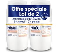 Etiaxil Dédorant Anti-Transpirant Tolérance 48 H Peaux Sensibles Roll-On 2 X50 ml