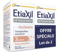 Etiaxil Détranspirant Tolérance Peaux Sensibles Roll-On 2x15ml