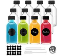 Etievort 12 x 60ML Mini Botella de Cristal, Botes Cristal Pequeños, Mini Botellas Pequeñas con Tapa, Botes Pequeños de Cristal, Mini Frascos de Vidrio, Botellitas de Cristal Pequeñas ara Ginger shots