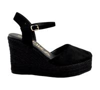 Etika - Alpargatas de Esparto con cuña y Plataforma 150425 Sintético Mujer Color: Negro Talla: 39