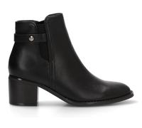 Etika ARMONY Botines de Tacón Ancho para Mujer, Botín Elegante con Detalle Plateado y Cremallera, Tacón Cómodo de 6cm, Modelo 30028 Negro - 37