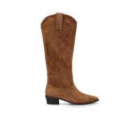 Etika Botas Altas Camperas para Mujer, Bota de Caña Alta (39cm) Estilo Cowboy con Tacón Bajo de 4cm y Cremallera, Modelo 110552 Camel - 39