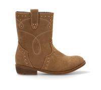 Etika Botas Camperas para Niña, Botín Estilo Cowboy con Tachuelas y Tacón Bajo de 3cm, Cierre con Cremallera, Modelo 110555 Taupe - 31