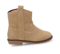 Etika Botines Camperos para Niña, Bota Estilo Cowboy de Caña Baja con Cremallera, Calzado Cómodo de Antelina, Modelo 110554 Taupe - 27