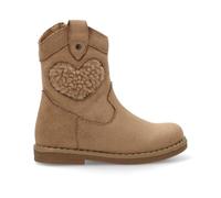Etika Botines Casuales para Niña, Calzado de Antelina con Corazón Decorativo y Cierre de Cremallera, Suela Cómoda, Modelo 110557 Taupe - 36