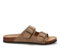 Etika Sandalias Bio Hombre Cuero, Calzado Plano, Zapatos Casual Doble Hebilla, 41012 Taupe - 42