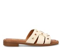 Etika Sandalias Bio Mujer, Calzado Plano Planta Anatómica, Zapatos Casuales Doble Hebilla, Modelo 10095 Blanco - 38