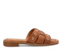 Etika Sandalias Bio Mujer, Calzado Plano Planta Anatómica, Zapatos Casuales Doble Hebilla, Modelo 10095 Camel - 37