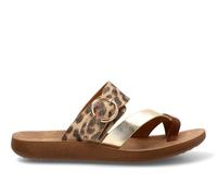 Etika Sandalias Bio Planas para Mujer, Calzado Casual con Tiras y Sujeción de Dedo, Planta Anatómica con Hebilla, Modelo 10128 Leopardo - 37