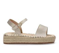 Etika Sandalias de Plataforma para Niña, Alpargatas con Suela de Esparto de 4cm, Sandalia de Verano con Cierre de Hebilla, Modelo 13718 Oro - 38