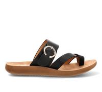 Etika Sandalias Planas para Mujer con Tiras Combinadas y Hebilla Circular, Calzado de Verano con Suela Anatómica de Gran Confort, 812107 Negro - 40