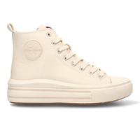 Etika Zapatillas de Plataforma para Mujer, Botas Deportivas Altas de Estilo Baloncesto con Doble Suela, Sneaker de Piel Sintética, Modelo 52440 Beige - 40