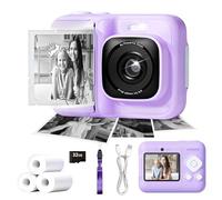 ETIKEZ Cámara de Fotos instantánea para niños, Cámara Fotos Infantil 1080P, Regalos de cumpleaños de Navidad para niñas de 3 a 12 Años, Camara Fotos Juguete portátil con Tarjeta SD de 32 GB