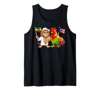 etíopes puertorriqueña Bandera Etiopía y Puerto Rico Raíces Camiseta sin Mangas