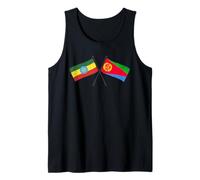 Etiopía Eritrea Banderas Cruzadas Patrimonio Eritrea Etíope Camiseta sin Mangas