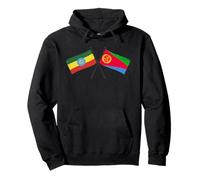 Etiopía Eritrea Banderas Cruzadas Patrimonio Eritrea Etíope Sudadera con Capucha