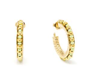 ETIOPIA VERDE 3CM pendientes #oro brillo