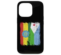 Etiopía Yibuti Media Bandera Orgullo Etiope Yibutiano Carcasa para iPhone 13 Pro
