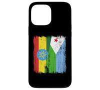 Etiopía Yibuti Media Bandera Orgullo Etiope Yibutiano Carcasa para iPhone 13 Pro Max