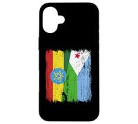 Etiopía Yibuti Media Bandera Orgullo Etiope Yibutiano Carcasa para iPhone 16 Plus