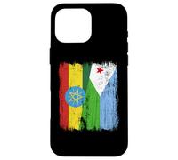 Etiopía Yibuti Media Bandera Orgullo Etiope Yibutiano Carcasa para iPhone 16 Pro Max