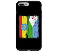 Etiopía Yibuti Media Bandera Orgullo Etiope Yibutiano Carcasa para iPhone 7 Plus/8 Plus