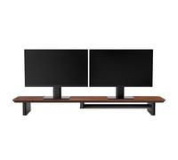 ETIPIK Elevador de Monitor Doble, Madera Laminada 19 mm, Soporta 60 kg, 1075×236 mm, Bandeja Inferior con Fieltro, Diseño Minimalista Premium para Setups Profesionales TOKIO by