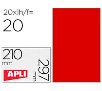 APLI 02880 etiqueta autoadhesiva Rectángulo Permanente Rojo 20 pieza(s)