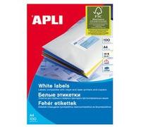 ETIQUETA ADHESIVA APLI 1272 TAMAÑO 70X35 MM FOTOCOPIAODRA LASER INK-JET CAJA CON 100 HOJAS DIN A4
