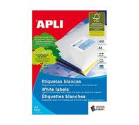 ETIQUETA ADHESIVA APLI 1278 TAMAÑO 105X57 MM PARA FOTOCOPIADORA LASER INK-JET CAJA CON 100 HOJAS DIN A4