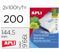 Etiqueta Adhesiva Apli 2423 1996X1445 mm Fotocopiadora Láser Ink-Jet Caja con 100 hojas Din A4