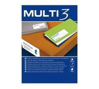 Etiqueta Adhesiva Apli Multi3 70 x 37mm 100 Hojas Inkjet Láser Copiadora