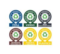 Etiqueta adhesiva avery para residuos 141x110 mm pack de 6 unidades surtidas