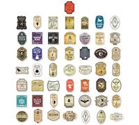 Etiqueta adhesiva de poción - 50 calcomanías impermeables de poción estética, calcomanía de botella de poción, etiqueta vintage de poción de Halloween para brujería, tarros de y decoración