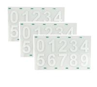 Etiqueta adhesiva for matrícula de nanopelícula, Etiqueta adhesiva digital invisible reflectante for número de matrícula, Etiqueta de número digital reflectante(White,74 * 40mm)