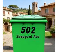 Etiqueta Adhesiva Personalizada Para Contenedores De Basura, Pegatina Grande Personalizada Con Números Para Contenedores Comerciales, Complejos De Apartamentos Y Cubos De Basura De Empresas(20*10cm)