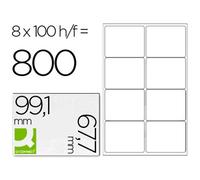 Etiqueta adhesiva q-connect kf01588 tamaño 99,1x67,7 mm fotocopiadora laser ink-jet caja con 100 hojas din a4 - KF01588
