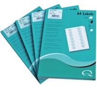 ETIQUETA ADHESIVA Q-CONNECT KF10654 TAMAÑO 105X37 MM FOTOCOPIADORA LASER INK-JET CAJA CON 100 HOJAS DIN A4