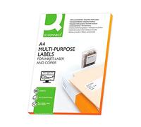 ETIQUETA ADHESIVA Q-CONNECT KF10660 TAMAÃ?O 105X148,5 MM FOTOCOPIADORA LASER INK-JET CAJA CON 100 HOJAS DIN A4 10 Unidades